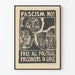 Protest Poster Against Fascism and for the Liberation of Political Prisoners in Chile