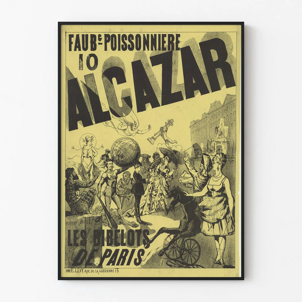 Vintage poster Faubourg Poissonnière Alcazar - Parisian wall decoration