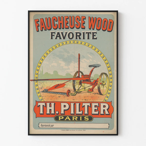 Vintage poster Grim Reaper Wood TH. Pilter Paris retro wall decoration