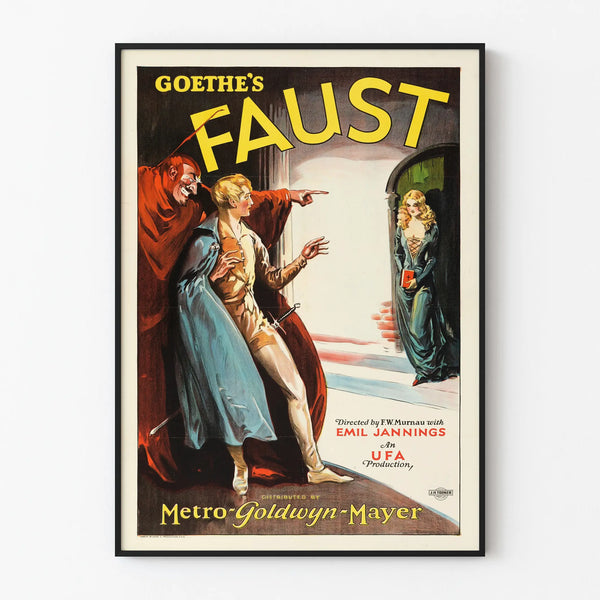 Vintage poster of Faust by Goethe - Classic cinema wall decoration