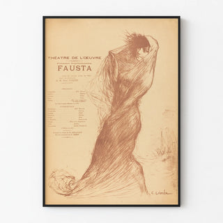 Vintage Theater Poster Fausta by C. Léandre