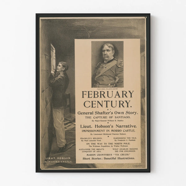Vintage February Poster - Historic Wall Decoration