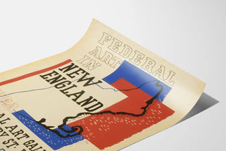 Vintage Federal Art New England Gallery Boston Poster