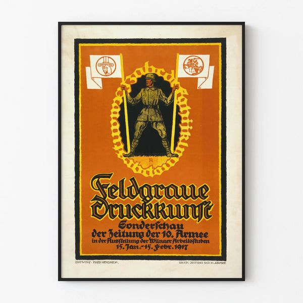 Vintage poster Feldgraue Print Art 1917 – Historical military wall decoration