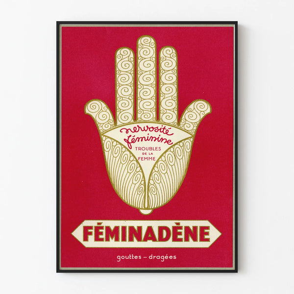 Vintage Féminadène Poster - Retro Medicinal Wall Decoration