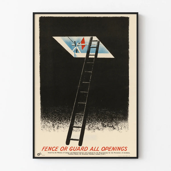 Vintage Wall Poster Security Ladder and Openings