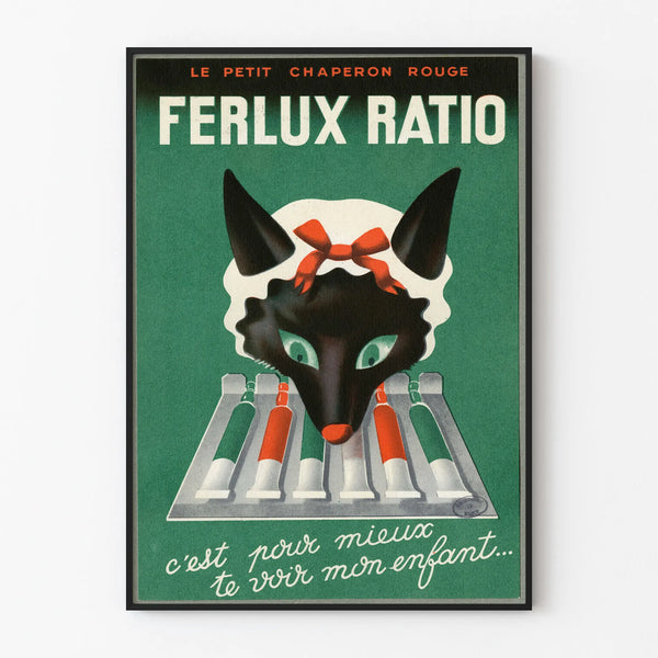 Vintage poster Ferlux Ratio - Little Red Riding Hood