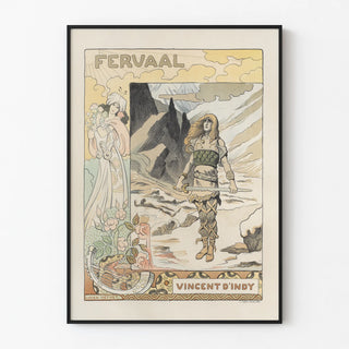 Art Nouveau Poster Fervaal by Vincent d'Indy by Lucien Métivet