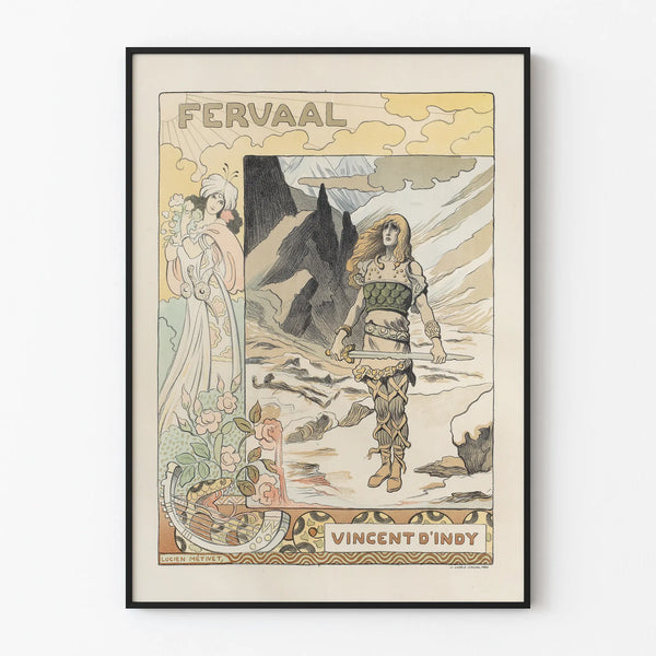 Art Nouveau Poster Fervaal by Vincent d'Indy by Lucien Métivet