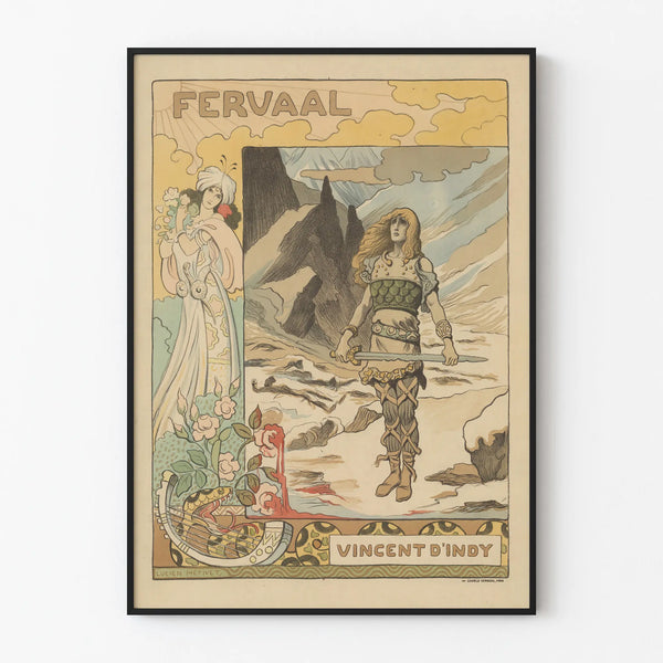 Vintage poster Fervaal by Lucien Métivet - Artistic wall decoration