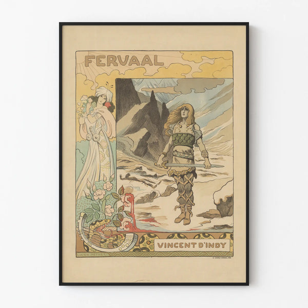 Vintage poster of Fervaal by Vincent d'Indy by Lucien Métivet