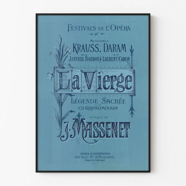 Vintage Poster Opera The Virgin – Elegant Wall Decoration