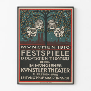Vintage poster of the German theater festival Festspiele in Berlin 1910