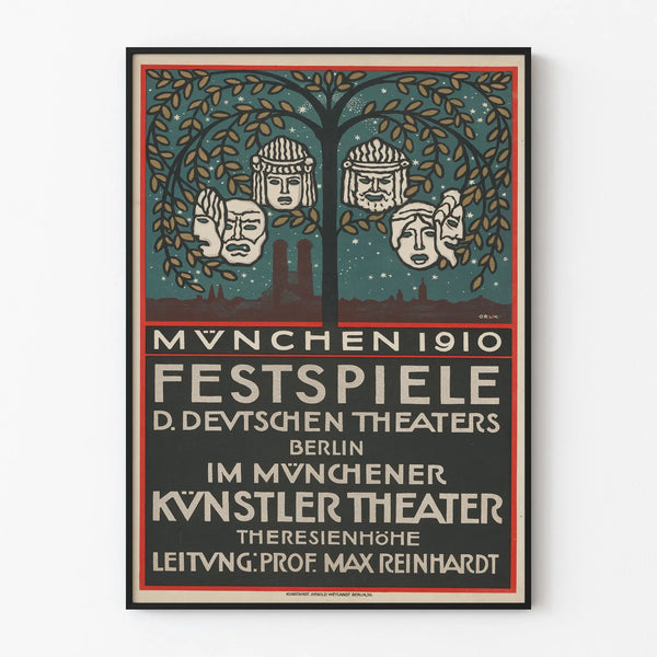Vintage poster of the German theater festival Festspiele in Berlin 1910