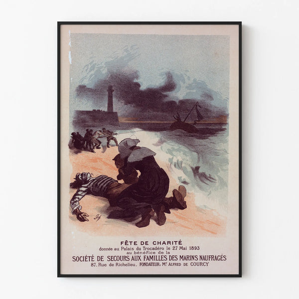 Vintage Poster Charity Celebration 1893 Maritime Safety
