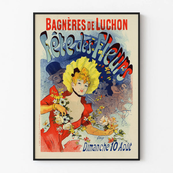 Vintage poster for the Flower Festival in Bagnères-de-Luchon