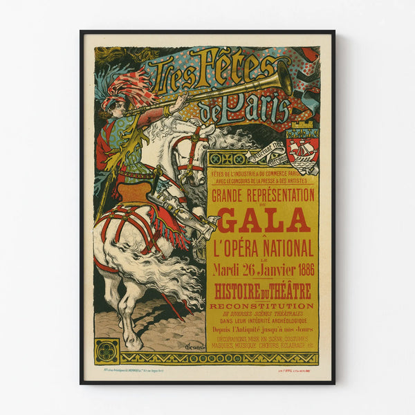 Vintage poster Paris Celebrations - Grand Gala Performance 1886