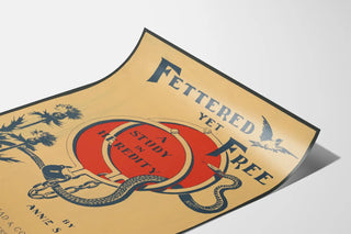 Vintage poster Fettered Yet Free, study on heredity by Annie S. Swan