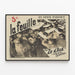 Vintage Poster La Feuille by Zo d'Axa and Steinlen — framed artwork on a wall