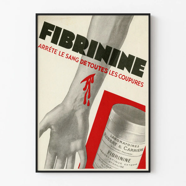 Vintage Fibrinine Poster - Retro Medical Wall Decoration