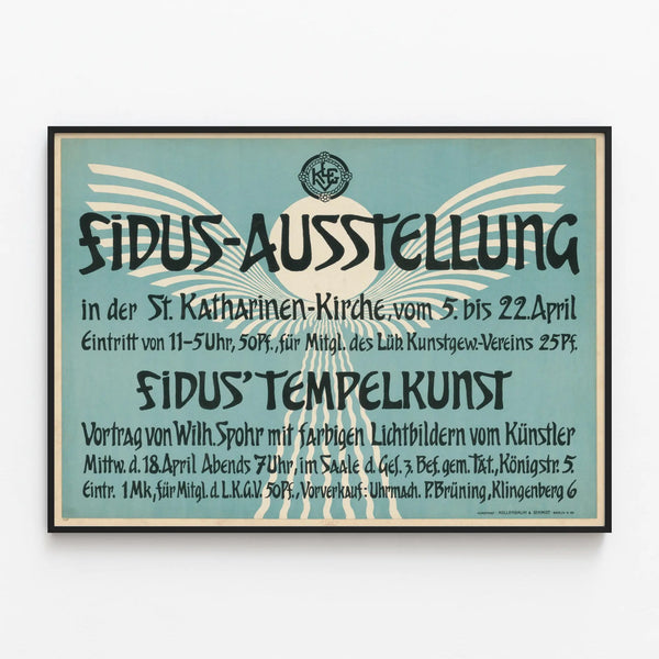 FidUs Poster Exhibition at St Katharinen Church — framed artwork on a wall