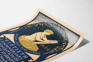 Vintage poster for the 50th anniversary exhibition of the Art Students League of New York