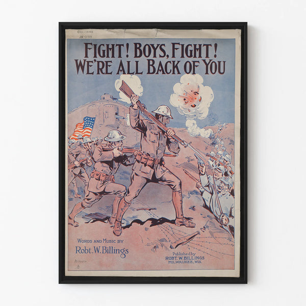 Vintage Military Poster « Fight! Boys, Fight! »
