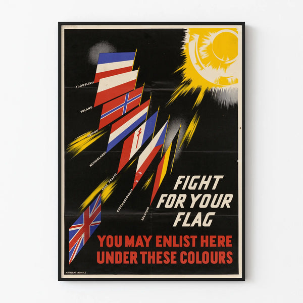 Wall Decoration Poster Fight For Your Flag