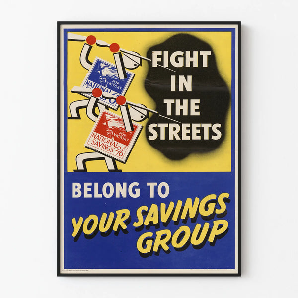 Vintage Poster Fight in the Streets - Inspiring Wall Decoration