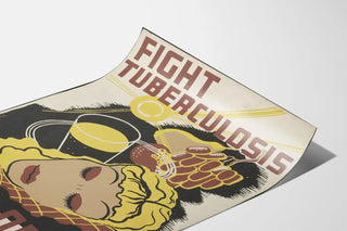 Vintage poster against tuberculosis - Follow health guidelines