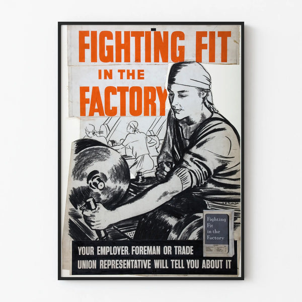 Vintage poster industrial workshop wall decoration