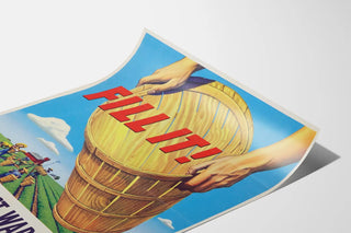 Vintage Poster Aid for War Crop Harvesting