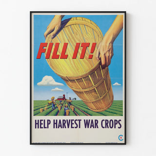 Vintage Poster Aid for War Crop Harvesting