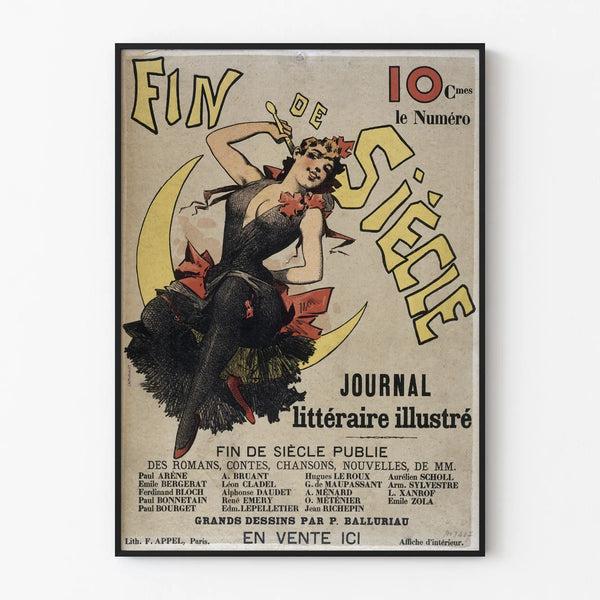 Vintage End of Century Poster - Illustrated Literary Journal
