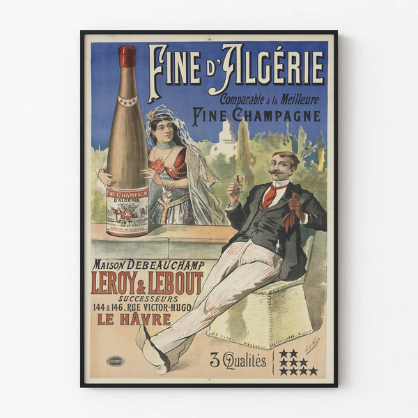 Vintage Poster Fine d'Algérie - Retro Wall Decoration
