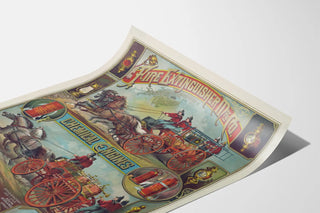 Vintage Advertising Poster Fire Extinguisher Manufacturing Company