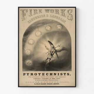 Vintage Poster Fireworks Sanderson & Lanergan Pyrotechnists