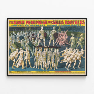 Vintage Poster of the Octavians Troupe from La Scala Theatre in Milan — framed artwork on a wall