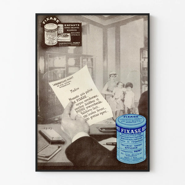 Vintage Advertising Poster Fixase - Retro Wall Decoration Laboratories Paret