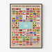 Vintage United Nations flags poster