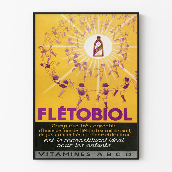 Vintage Poster Flétobiol – Retro Children's Wall Decoration