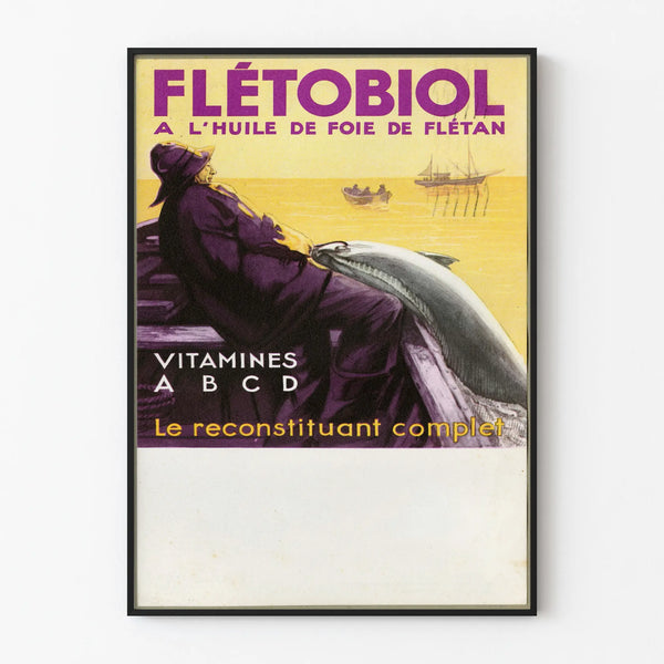 Vintage Flétobiol Poster - Retro Marine Wall Decoration