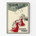 Vintage Poster Snow Flower Pernot Red and Snow