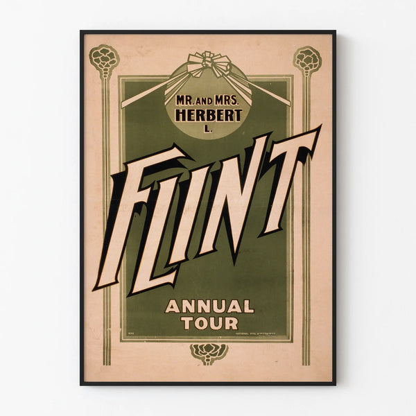 Vintage Flint Annual Tour Poster - Retro Wall Decoration