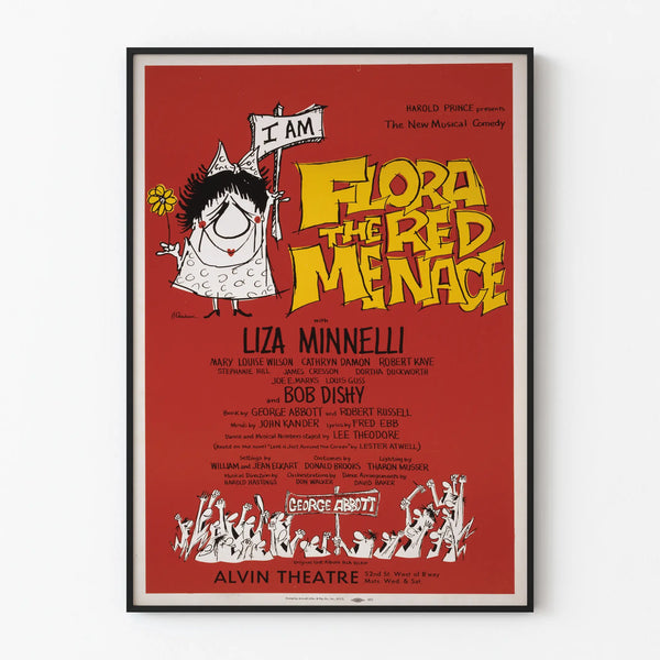 Vintage poster Flora the Red Menace - Theater wall decoration