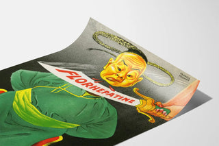 Vintage advertising poster Florhepatine cuts liver swelling