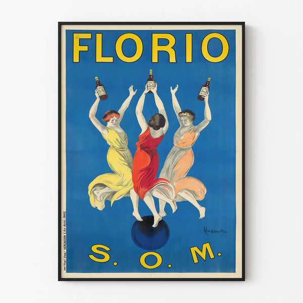 Vintage Florio Poster S.O.M. - Elegant and Colorful Wall Decoration