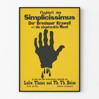 Simplicissimus Poster - The Hand Cut Off of the Riot of Breslau