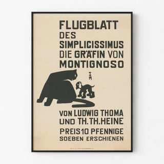 German Vintage Poster Flugblatt of the Simplicissimus