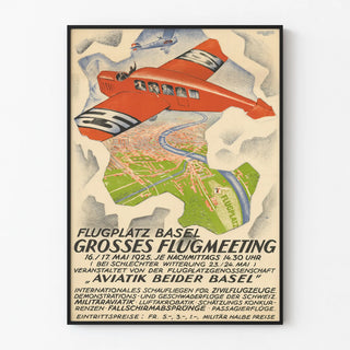 Vintage Poster Basel Airfield Grand Air Meeting 1925